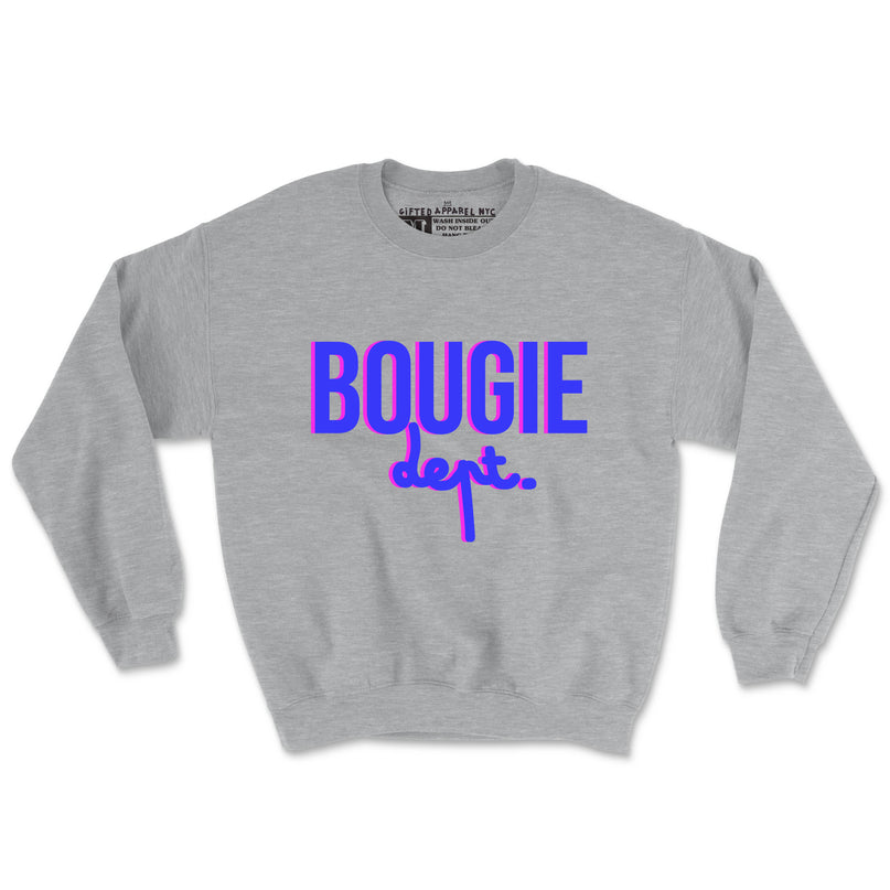 BOUGIE DEPT CREWNECK (UNISEX FIT-CREWNECK) 50% OFF SALE OR GET 2 FOR $40. SALE ENDS SOON