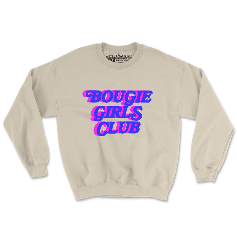 BOUGIE GIRLS CLUB FANCY ROYAL BLUE & PINK (UNISEX FIT-CREWNECK)