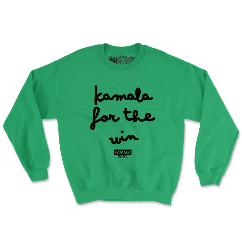 KAMALA FOR THE WIN CREWNECK (UNISEX FIT)   LIMITED SUPPLIES