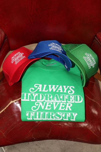 NEVER THIRSTY TRUCKER HAT (UNISEX) USE CODE (25HAT) AT CHECKOUT